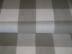 Dunroven House 3 Inch Farmhouse Check Grey White Woven Cotton Homespun Fabric