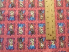Frozen Anna & Elsa FLANNEL fabric 13 INCHES WIDE and 36 inches long