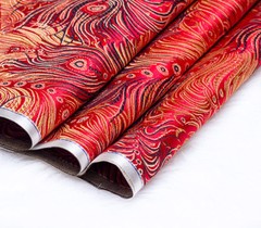 Ancient Chinese Tang Diy Costume Kimono Cos Faux Silk Peacock Tail Sewing Fabric