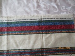 Stanley King Studio Home Decor Fabric 1yd 32″ x 56″ stripes borders rich colors