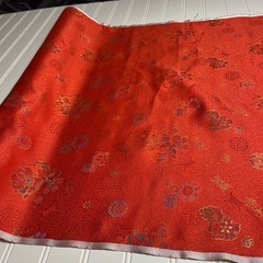 SILK Orange, FABRIC 6 Yards x 22 Inches Wide or 216 Inches x 22 Inches Wide