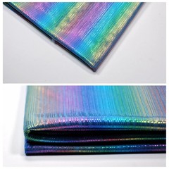 Shining Iridescent Hologram Laser Fabric Knit Crepe 58inch Wide, Blue Set 1 PCS