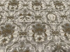 Ivory Gold Brown Silk Chiffon Fabric 40”Width Sold By The Yard
