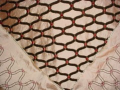11-5/8Y Kravet Couture 29862 Ogee Velvet Olive Silk Lattice Upholstery Fabric