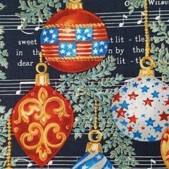 Patriotic Christmas Ornaments and Music Cotton Fabric 102″ x 43″ JoAnn Fabrics