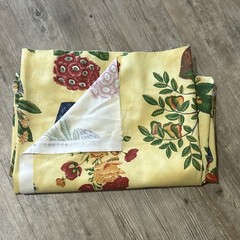 WESTERN TEXTILE Fabric Screen Print Yellow With Large Floral 1.5 YD