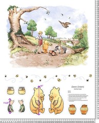 Studio E – Classic Winnie – 46.5″ X60″ Pooh And Friends Panel W/Stuffies – Minky