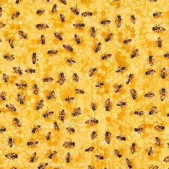 1/2 yd Honeycomb Bees Quilting Fabric (PRE-CUT ONLY)