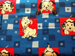Disney Fabric Dalmatian Blue Patchworks Cotton 45″W BYD