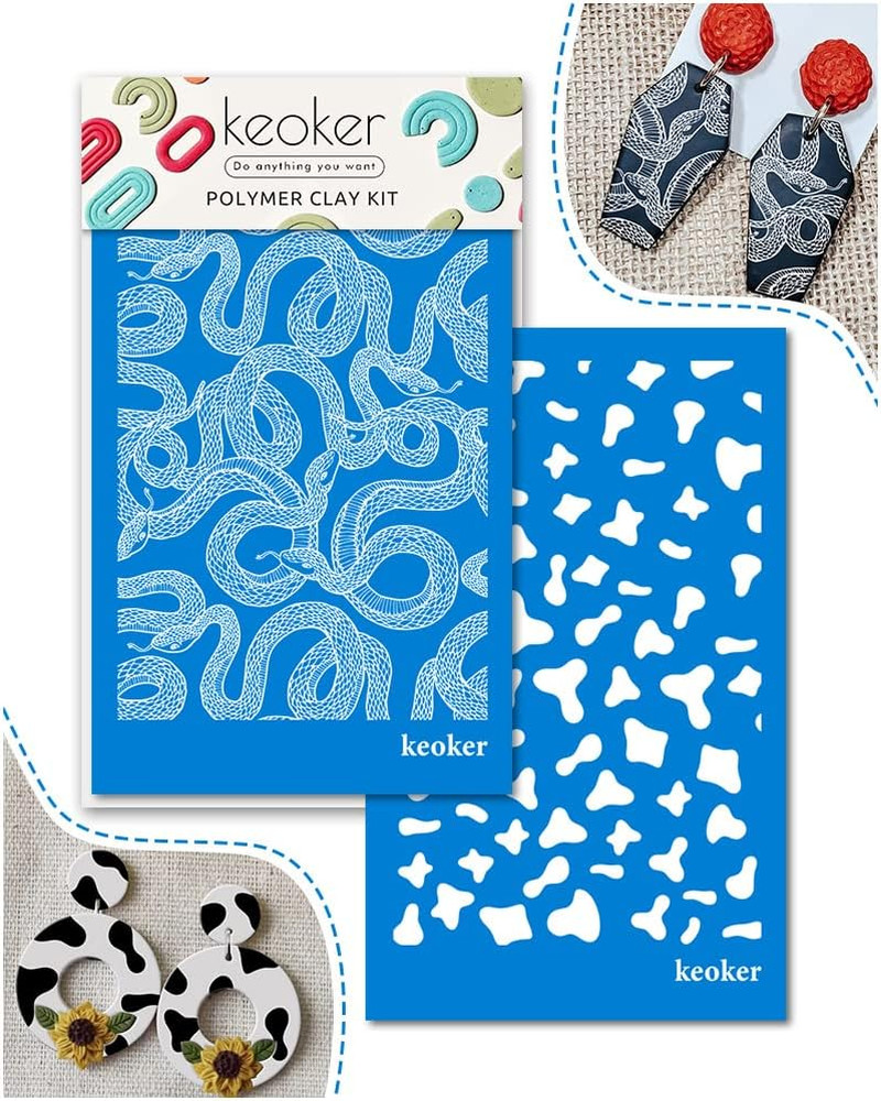 Animal Print Silk Screen for Polymer Clay, Snake Pattern Silk Screen Polymer Cla
