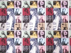Taylor Swift The Eras Tour Image on 100% Cotton Fabric 1/4 Yard : 9″ x 57″