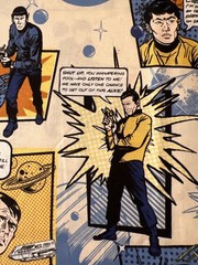 Fabric RARE 2017 Camelot Star Trek Cast Comic Book Panel Cosplay Sci-fi Sold BTY