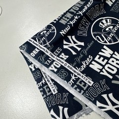 Fabric Traditions New York Yankees MLB Logo Cotton Fabric 1 yard-washed