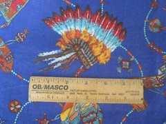 Indian Head Dress Moccasins Fetishes Toss 39″ x 43″