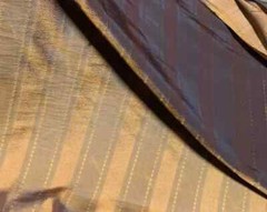 Copper Stripe – Faux Silk Taffeta Fabric