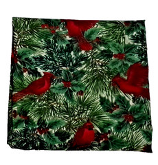 Cranston Print Works Co. Fabric VIP Christmas Cardinals Remnant 22″ X 34″ Wide