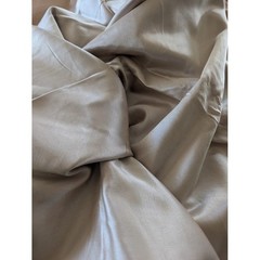 Vtg 90s Antique Satin 5 Yards 180×48″ Taupe Slub Texture Reversible Upholstery