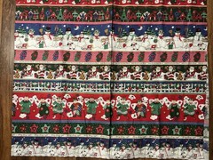 1994 Fabric Traditions Christmas Border #5321 2 Yds X 44in Santa Snowman Angels