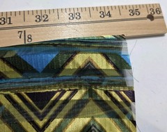 Jo-Ann Fabrics 2-7/8yd+ Sheer & Shiny Striped Fabric Ethnic Boho ~43″x~103″