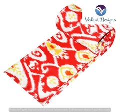 10 Yard Indian Ikat Print Fabric Red 100% Cotton Dress Fabric Handmade