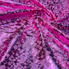 Animal Print Pink Snake I Spandex Fabric Stretch I 60″ wide by Yard I Swimwear
