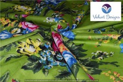 10 Yard Green Hand Block Floral Cotton Fabric Dressmaking Sewing