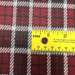 Double Knit Poly Jacquard Plaid Check Wine Color 59″W Fabric lot of 10 Yards $30
