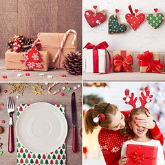 40 Pieces 10 X 10 Inch Christmas Cotton Fabric Bundles Xmas Square Sewing