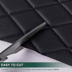 Quilted Vinyl Faux Leather 63″ Wide 6mm Foam Car Headliner Upholstery 1 Yard