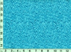 Dark Aqua Spirals on Light Aqua Quilting Sewing Fabric by the Yard #555