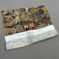 Kravet Chaucer Medieval Fabric Remnant 16×17” King Queen Knight Suit Armor