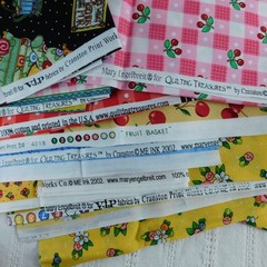 Mary Engelbreit Quilting Fabric Lot, Cotton Vintage 8.5 Yards 20 Pieces 2.13 lbs