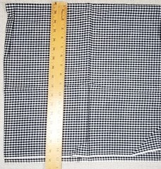 Vintage 1/8″ Black & White GINGHAM Check Fabric 1½ yd. x 34″ Cotton 1/8-inch 2pc