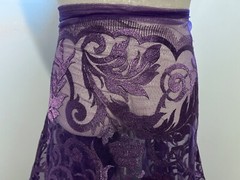 PURPLE Embroidery Lace Fabric 50” Width Sold By The Yard