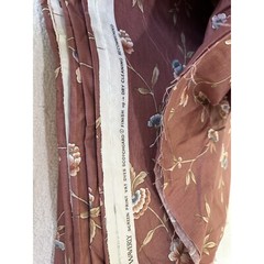 Waverly Div. of Schumacher Screen Print Vat Dye Fabric New 2 large pieces Mauve