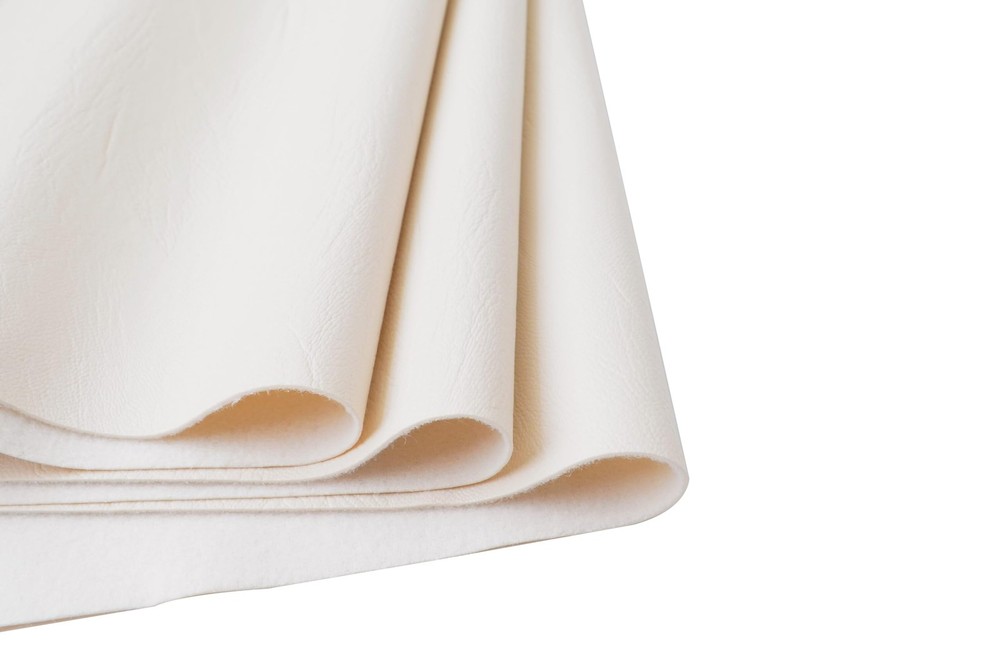 1 Yard 54×36 Inch 1.1mm Thick Cream Faux Leather Upholstery Fabric Material