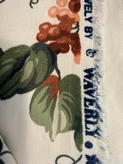 New Waverly Fabric Remnant Orchard Trail 57 X 36 (1.58yard) Grape Berries Vtg 90