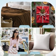 FAIBURUIC 43.3″ Wide Soft Cotton Flannel Fabric by the Yard, 190GSM Lightweig…