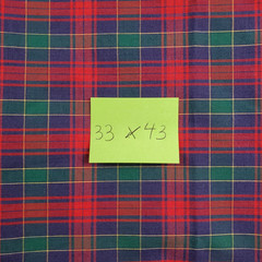 Primitive Homespun Plaid Fabric Lot Red Green 2 Pounds 3 Ounces Christmas