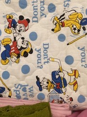 Vintage Flannel blend Fabric Bundle Peanuts Disney Kids Cotton Quilt Lot