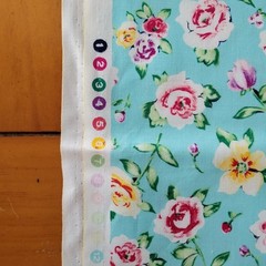 3.5 yds Red Roses Floral Fabric by FAYE BURGOS Marcus Brothers Textiles 44×128