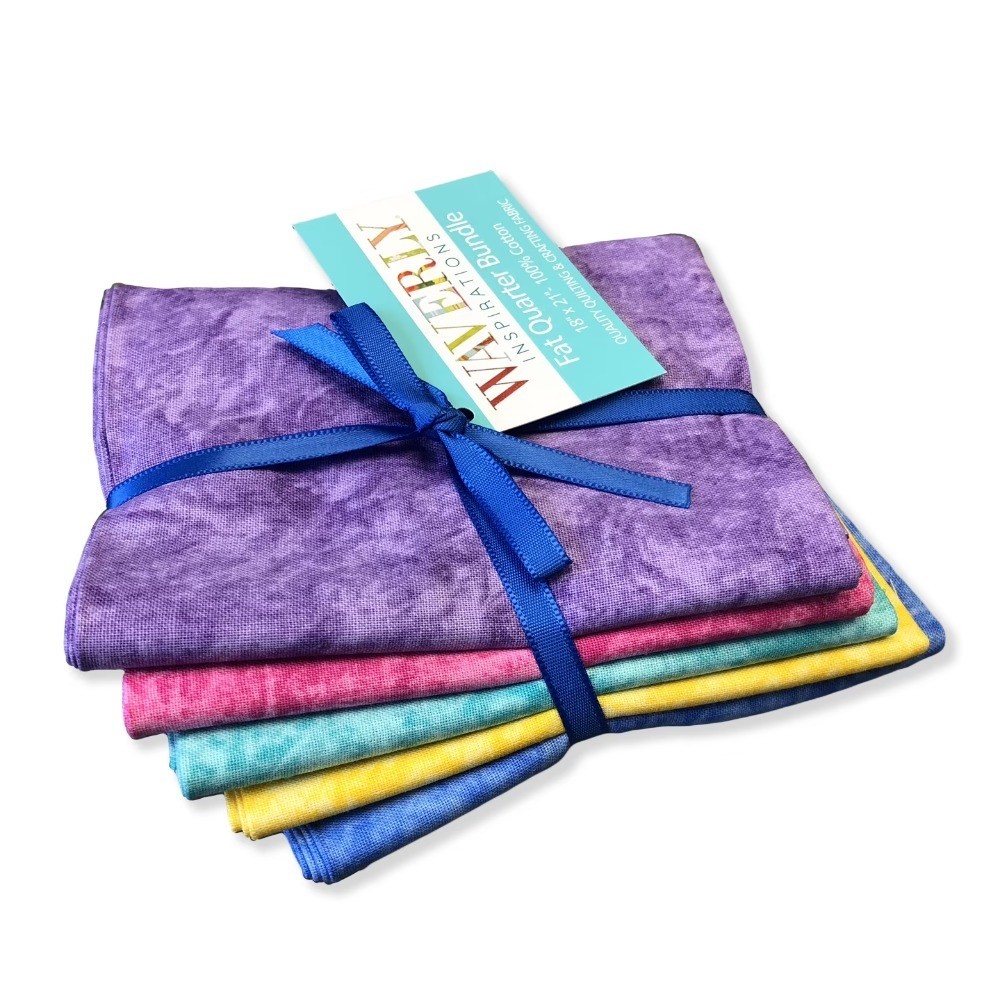 Fat Quarter Bundle 100% Cotton Batik Fabric 18×21 Inch 5 Pieces Multi-Color