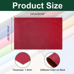 54×36″ PU Faux Leather, Red