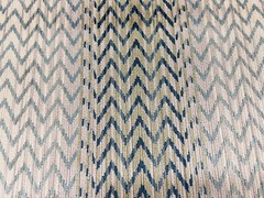Colefax & Fowler Zigzag Ombre Velvet Fabric- Jerome / Blue 6.75 yds F4013-02