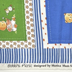 Bobbi’s Picnic Monica Maas Stof 16-65 Faux Patchwork Panels Blocks Fabric 1.4 YD