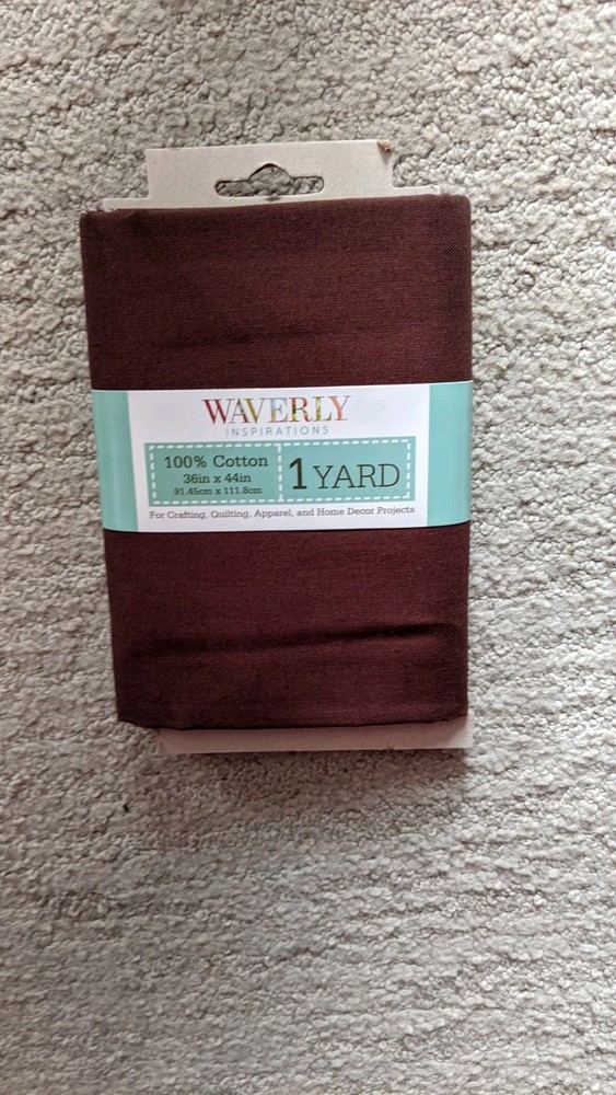 WAVERLY INSPIRATIONS SOLID BROWN COTTON FABRIC–1 YARD