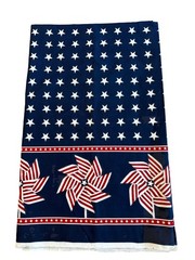 Pinwheel Dbl Border Red Blue Star Daisy Kingdom Patriotic Fabric 4y x60″ 250th