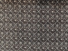1.55 Yds 36″ W. Black & White Rosette A Regulated Cotton Never Misbehaves Fabric