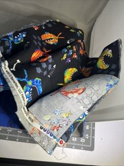 Lot Boys Kids Theme Cotton Quilting Fabric Approx 1/2 Yard Total 12×22 + 14×41”