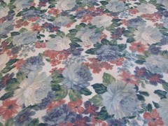 Richloom Dietrich 80’s fabric 5 1/2 yards mauve blue flowers